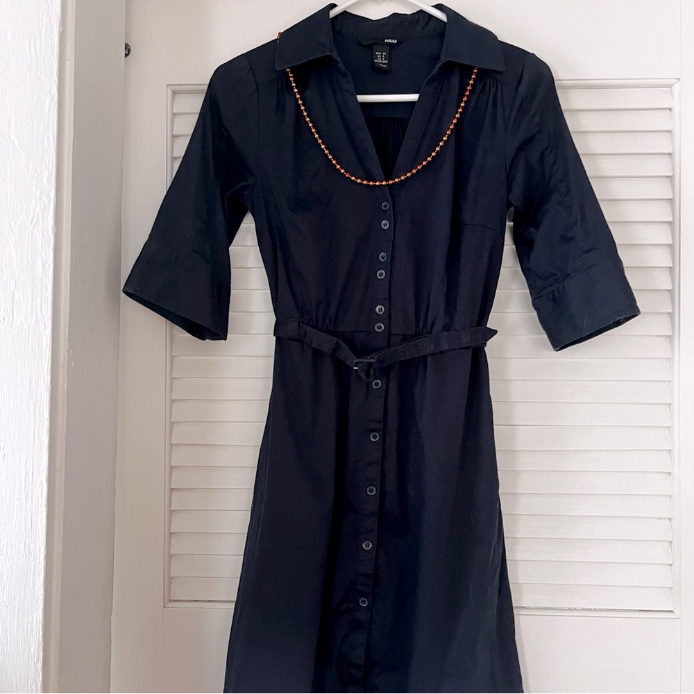 H&M Navy Shirtdress with Pockets!